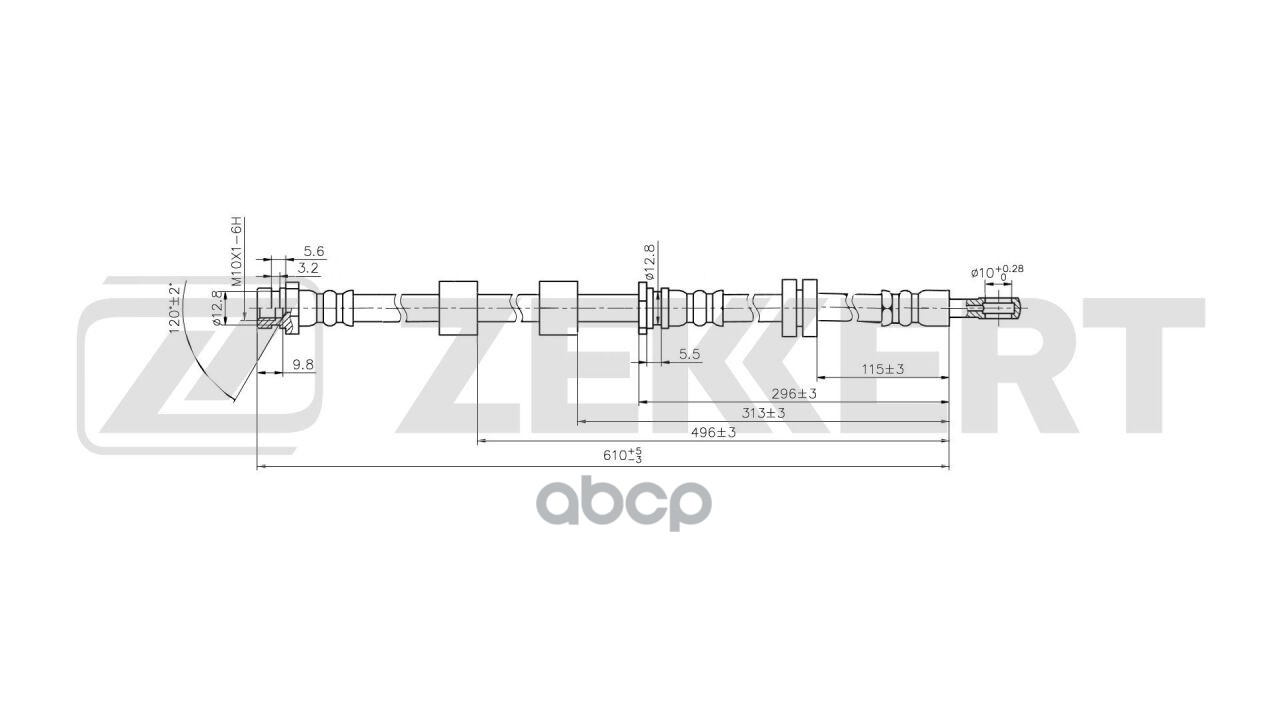 

Шланг тормозной передний левый Mitsubishi Lancer VIII 08- Outlander II III 06- ASX 10-