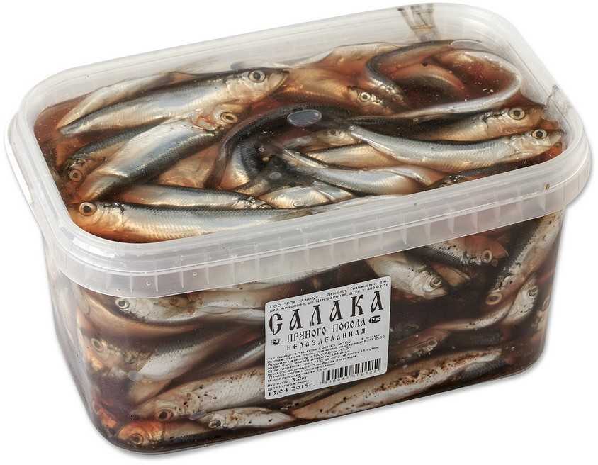 

Салака Любимый продукт пряного посола неразделанная