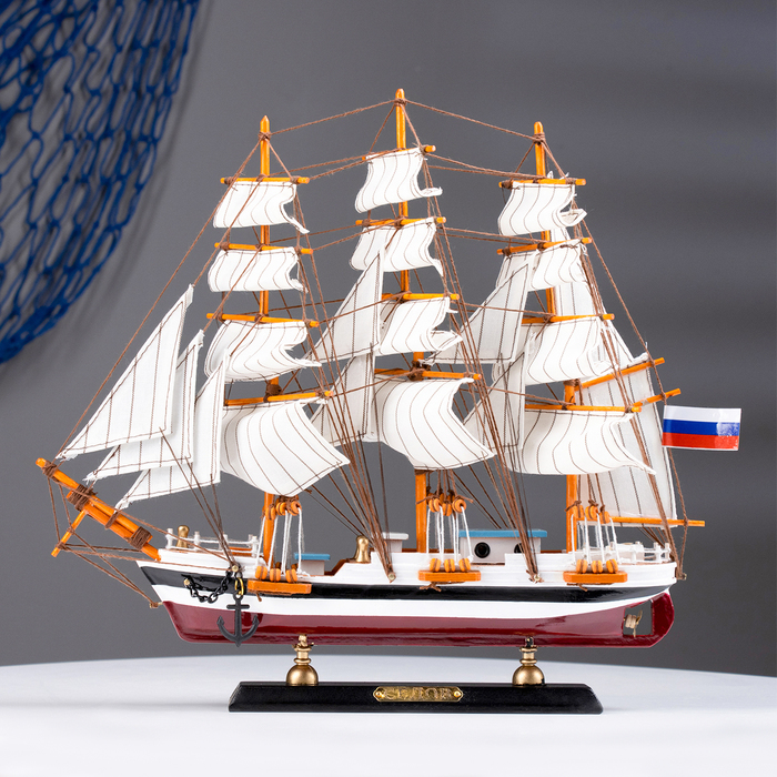 

Корабль сувенирный "Россия" 35х29х6см, Белый;коричневый