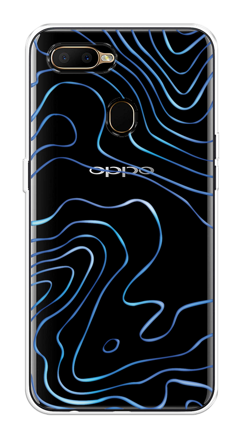 

Чехол на Oppo A5s "Blue lines", Прозрачный;синий, 252350-1