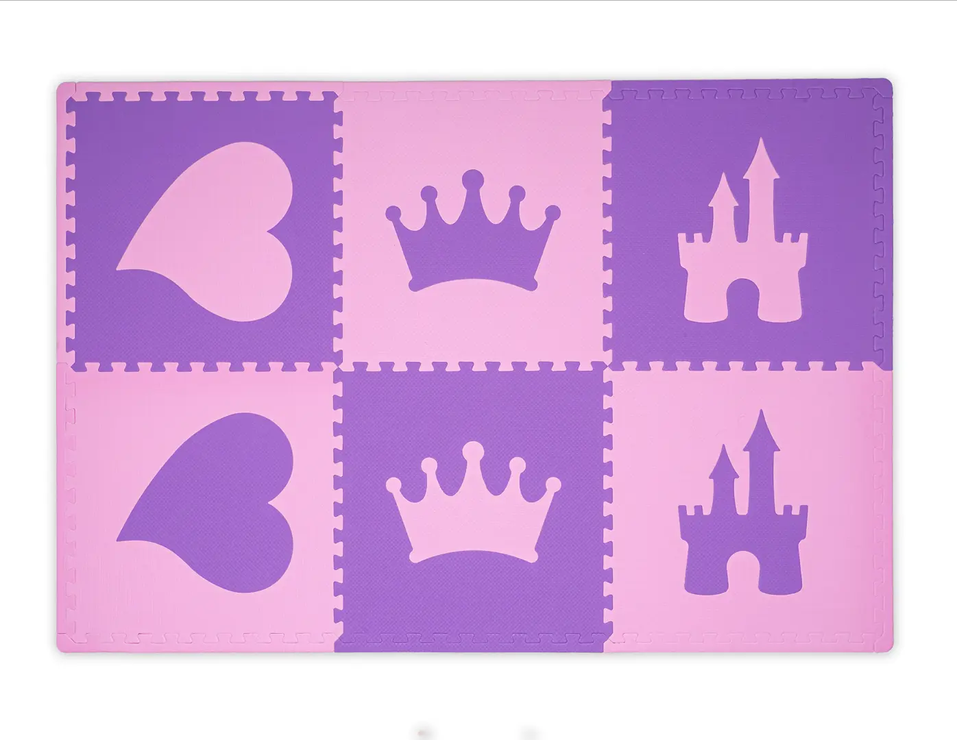 Мягкий пол пазл Принцесса 46x46 см цвет фиолетовый/розовый пенал тубус мягкий 65 x 210 мм 1 отделение calligrata пт 05 фиолетовый