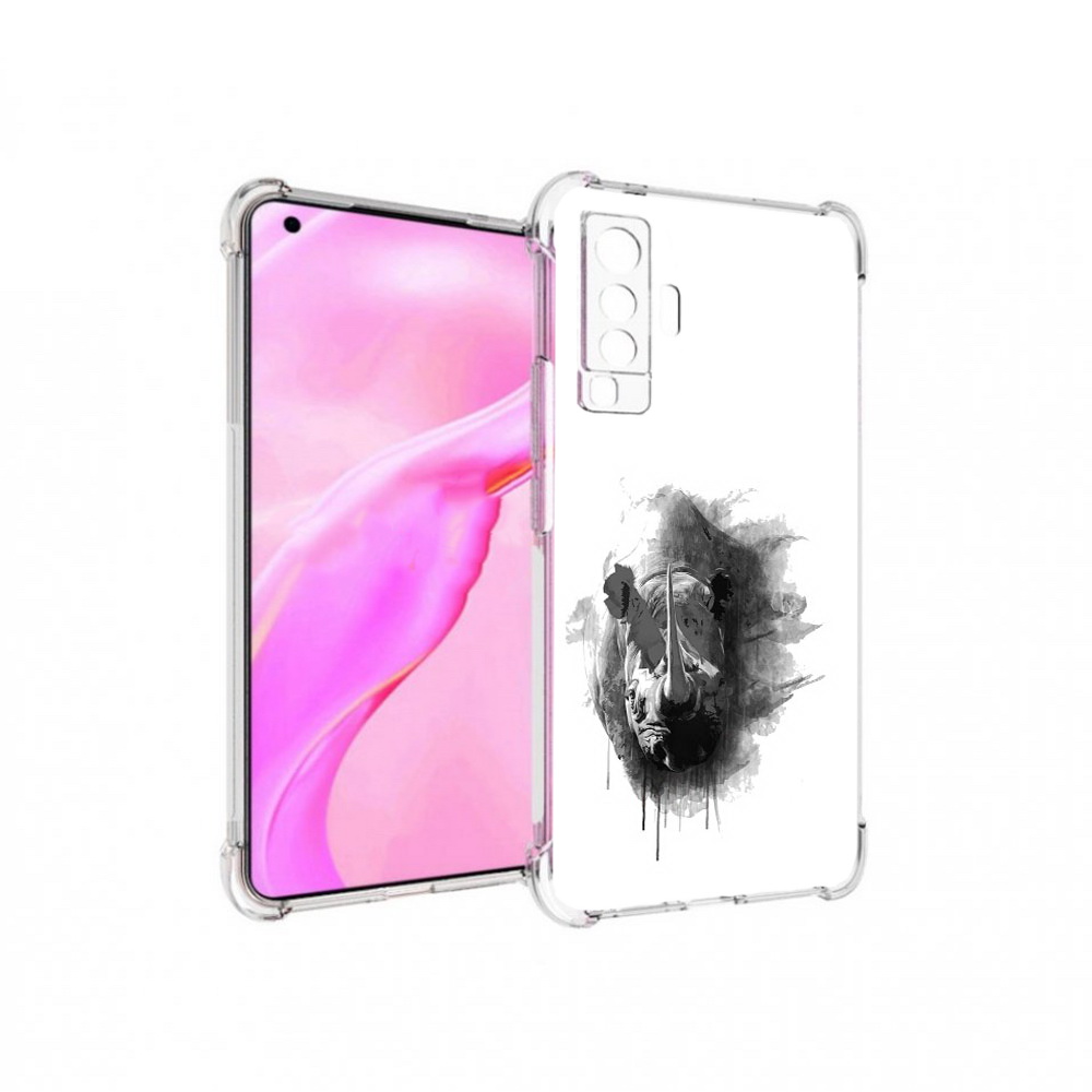 

Чехол MyPads Tocco для Vivo X50 носорог (PT226969.391.523), Прозрачный, Tocco
