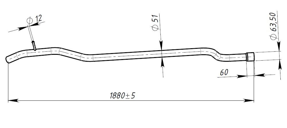 фото Труба выхлопная trialli emp 0304