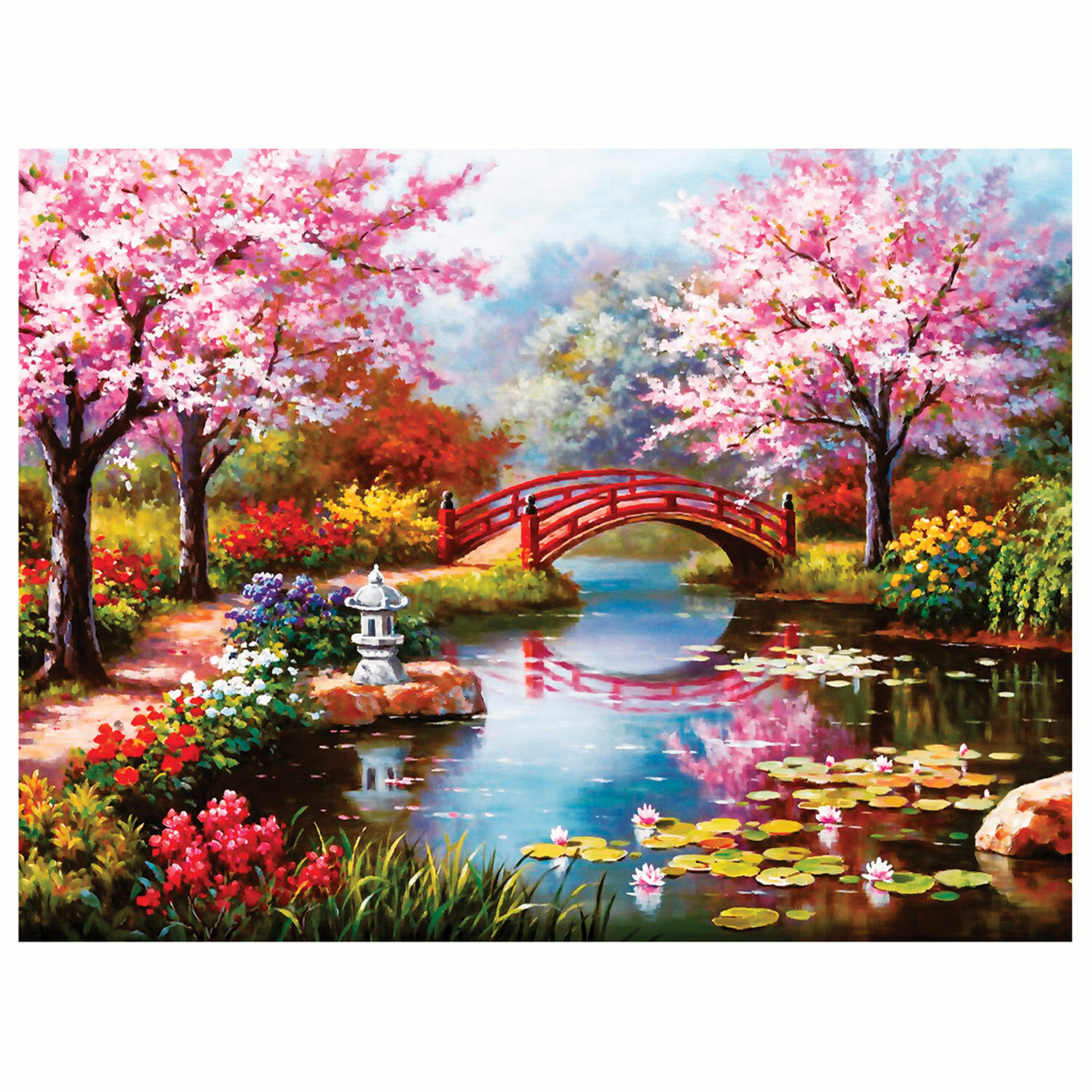 Алмазная мозаика Остров Сокровищ Японский сад, 30х40 см