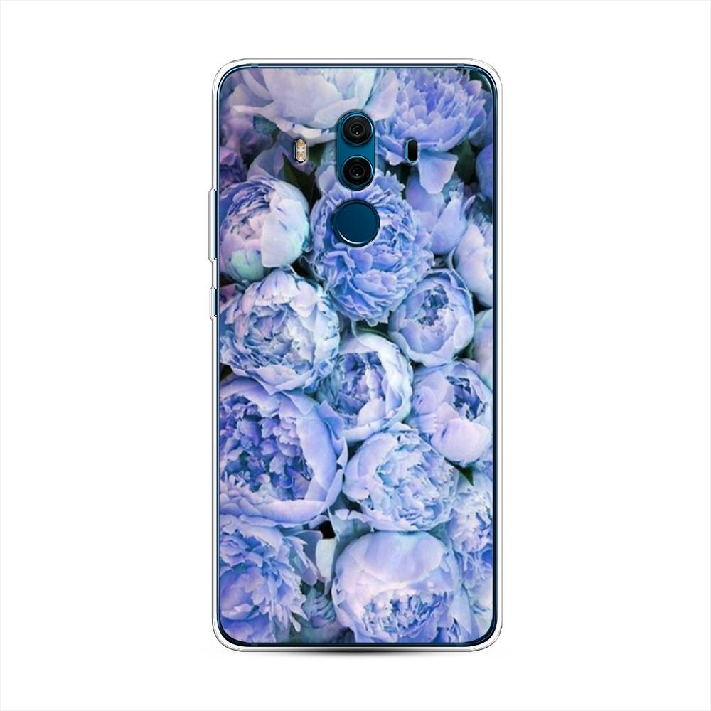 

Чехол Awog на Huawei Mate 10 Pro "Пионы голубые", Разноцветный, 63450-8
