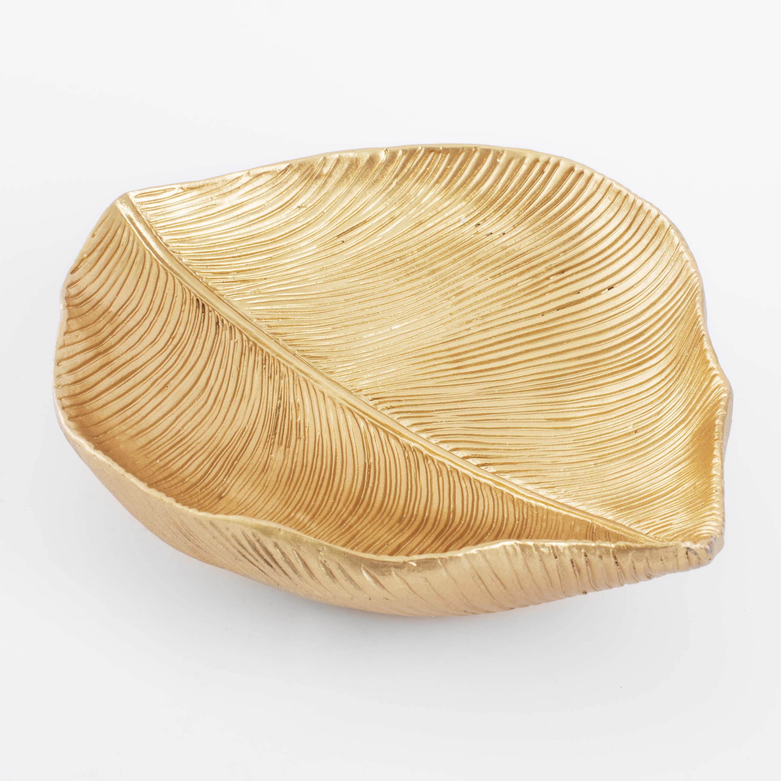 

Блюдо декоративное, 21x18 см, полирезин, золотистое, Лист, Hosta