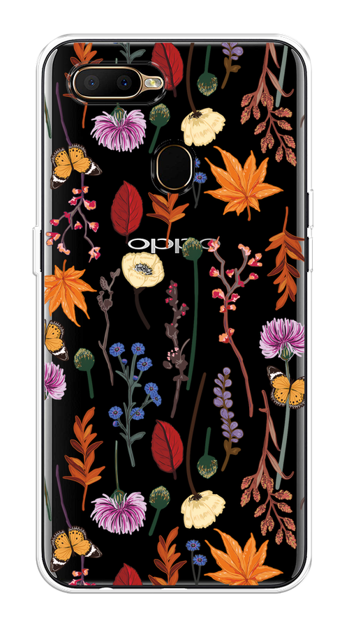 

Чехол на Oppo A5s "Orange Purple flowers", Оранжевый;красный;розовый;желтый;прозрачный, 252350-1