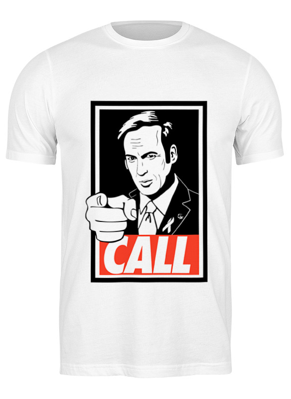 

Футболка мужская Printio Call saul белая 2XL, Белый, Call saul