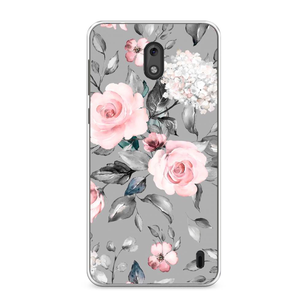 

Чехол Awog "Розы на сером" для Nokia 2, 120850-8