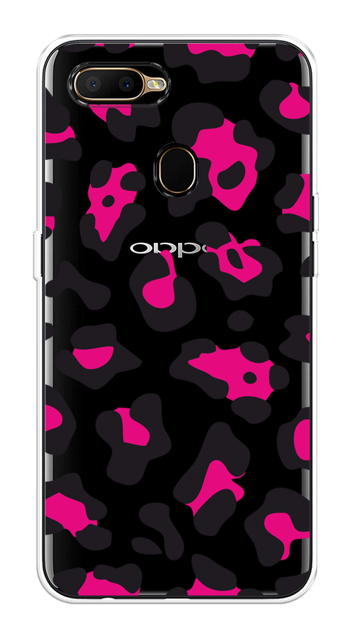 

Чехол на Oppo A5s "Pink cow spots", Черный;розовый, 252350-1