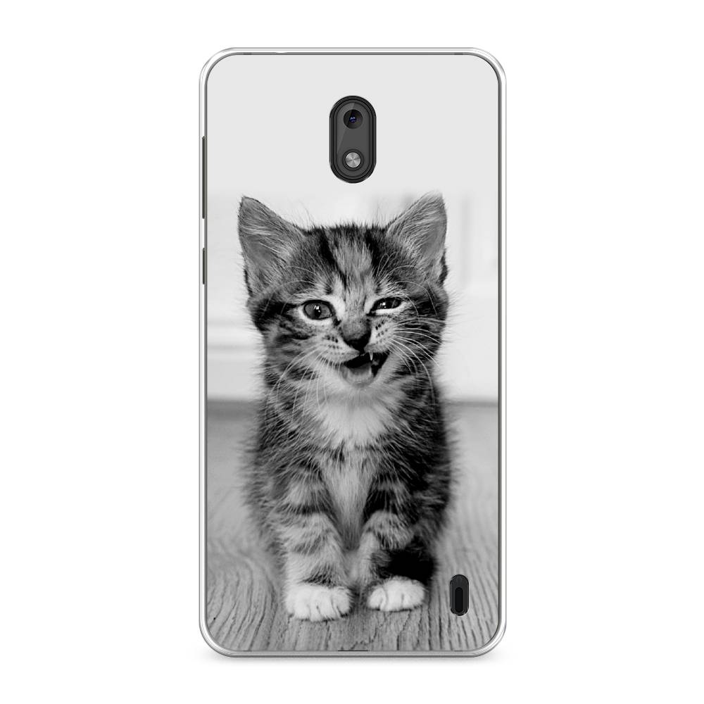 

Чехол Awog на Nokia 2 / Нокиа 2 "Подмигивающий котенок", Черный;серый, 120850-1