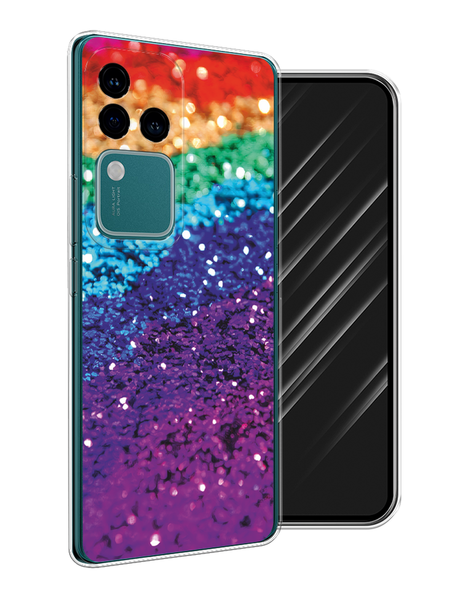 

Чехол Awog на Vivo V30 Pro/S18 Pro "Блестящая радуга рисунок", Разноцветный, 2610050-1
