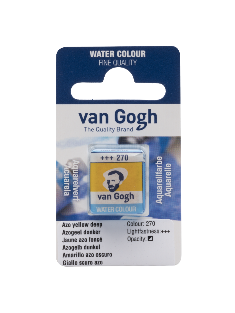 

Краска акварельная Van Gogh кювета №270 Желтый насыщенный АЗО, Van Gogh кювета