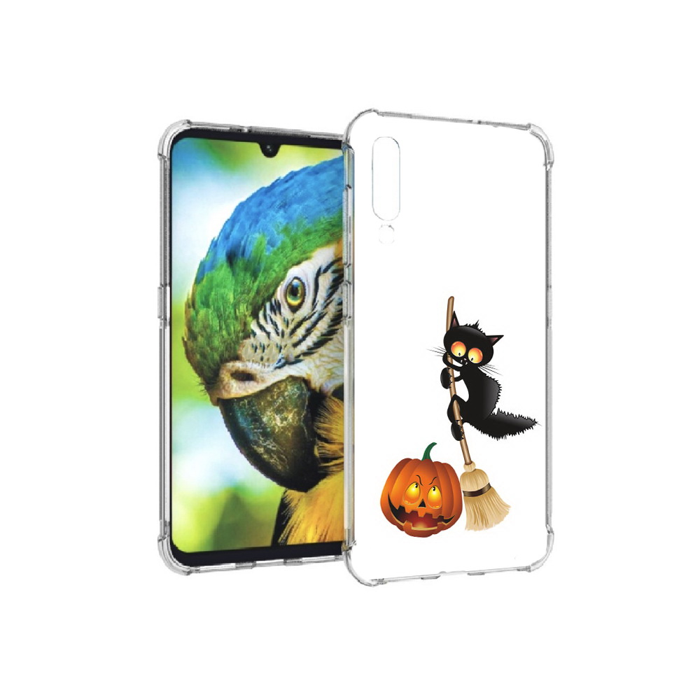 

Чехол MyPads Tocco для Xiaomi Mi 9 хэлуинский котик (PT126035.255.667), Прозрачный, Tocco