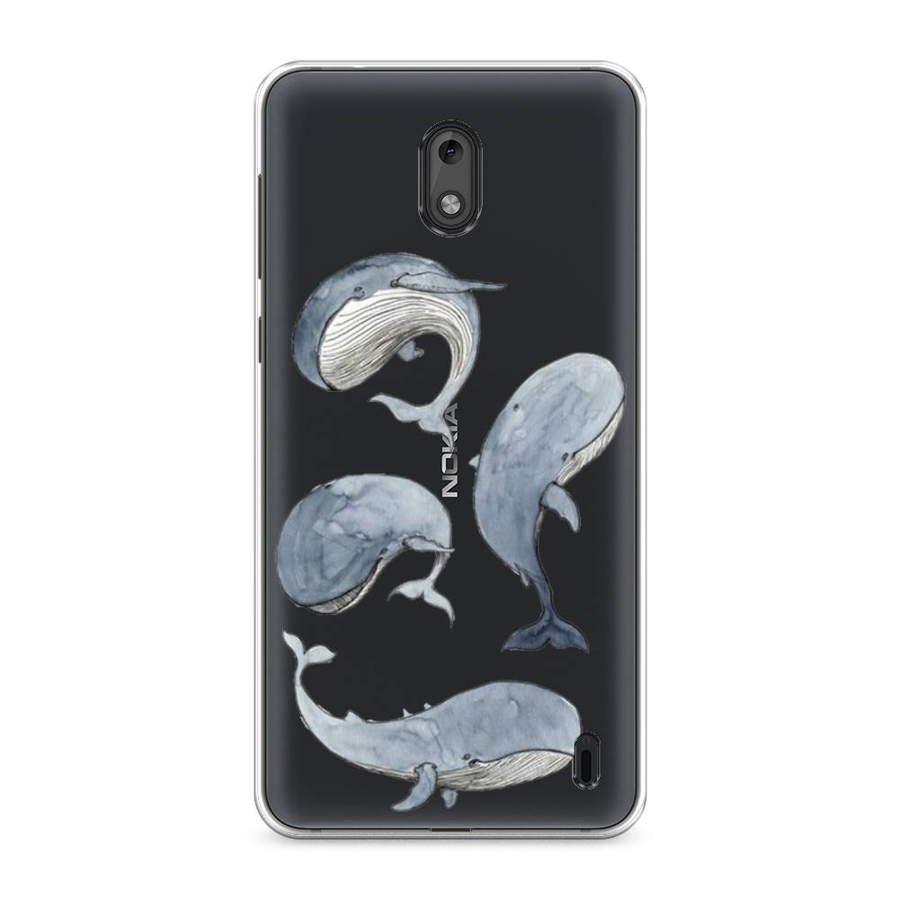 

Чехол Awog на Nokia 2 / Нокиа 2 "Киты", Белый;прозрачный;голубой, 120850-1