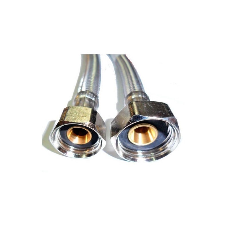 

Гибкая подводка Tucai в стальной оплетке, 40 см, 3/8"-1/2", вн. - вн. (6800)