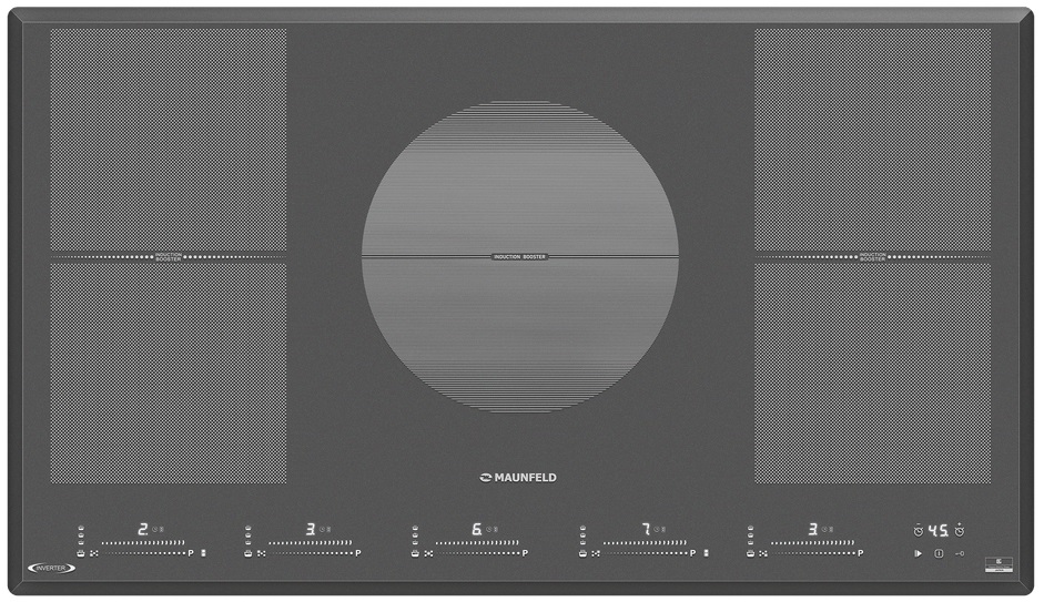 Встраиваемая варочная панель индукционная MAUNFELD CVI905SFDGR черный