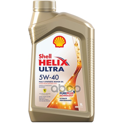 фото Моторное масло shell helix ultra 5w40 1 л