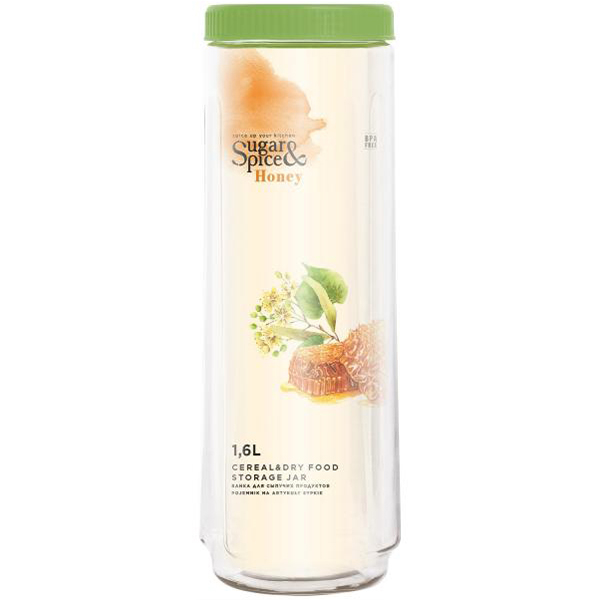 Банка для сыпучих продуктов P&C Sugar&Spice Honey 1,6л фисташка