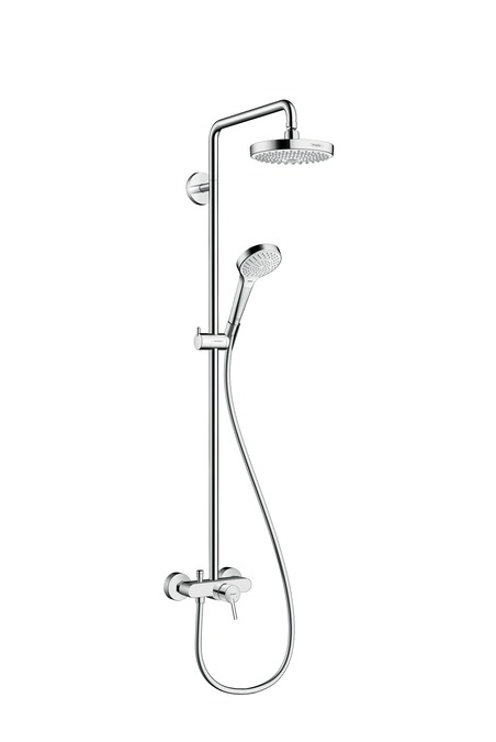 фото 27255400 croma select s 180 2jet showerpipe, с однорычажным смесителем hansgrohe