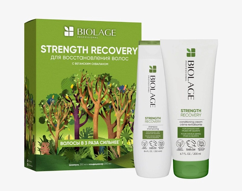 Набор Для Волос Biolage Strength Recovery Шампунь 250 Мл Кондиционер 200 Мл