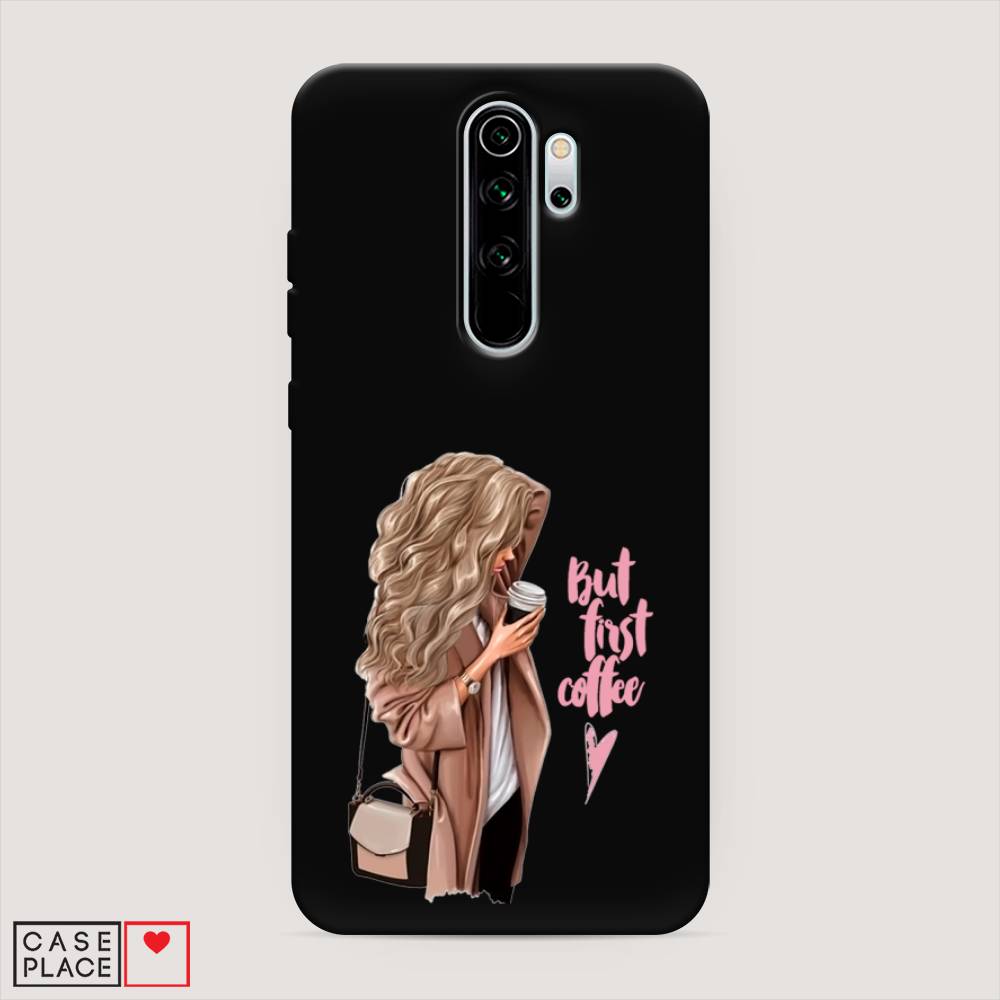 

Матовый силиконовый чехол "Девушка с кофе" на Xiaomi Redmi Note 8 Pro, Девушка с кофе