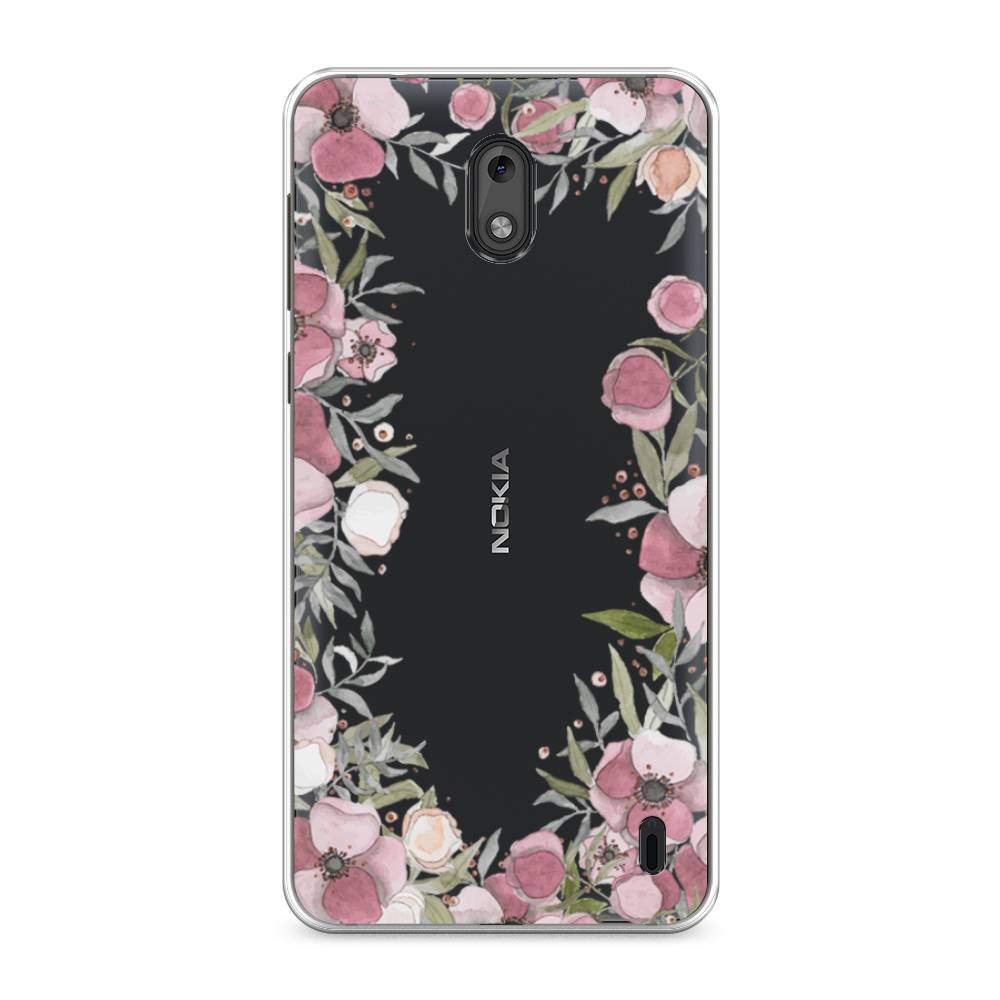 

Чехол Awog на Nokia 2 / Нокиа 2 "Розовая цветочная рамка", Розовый;зеленый, 120850-8