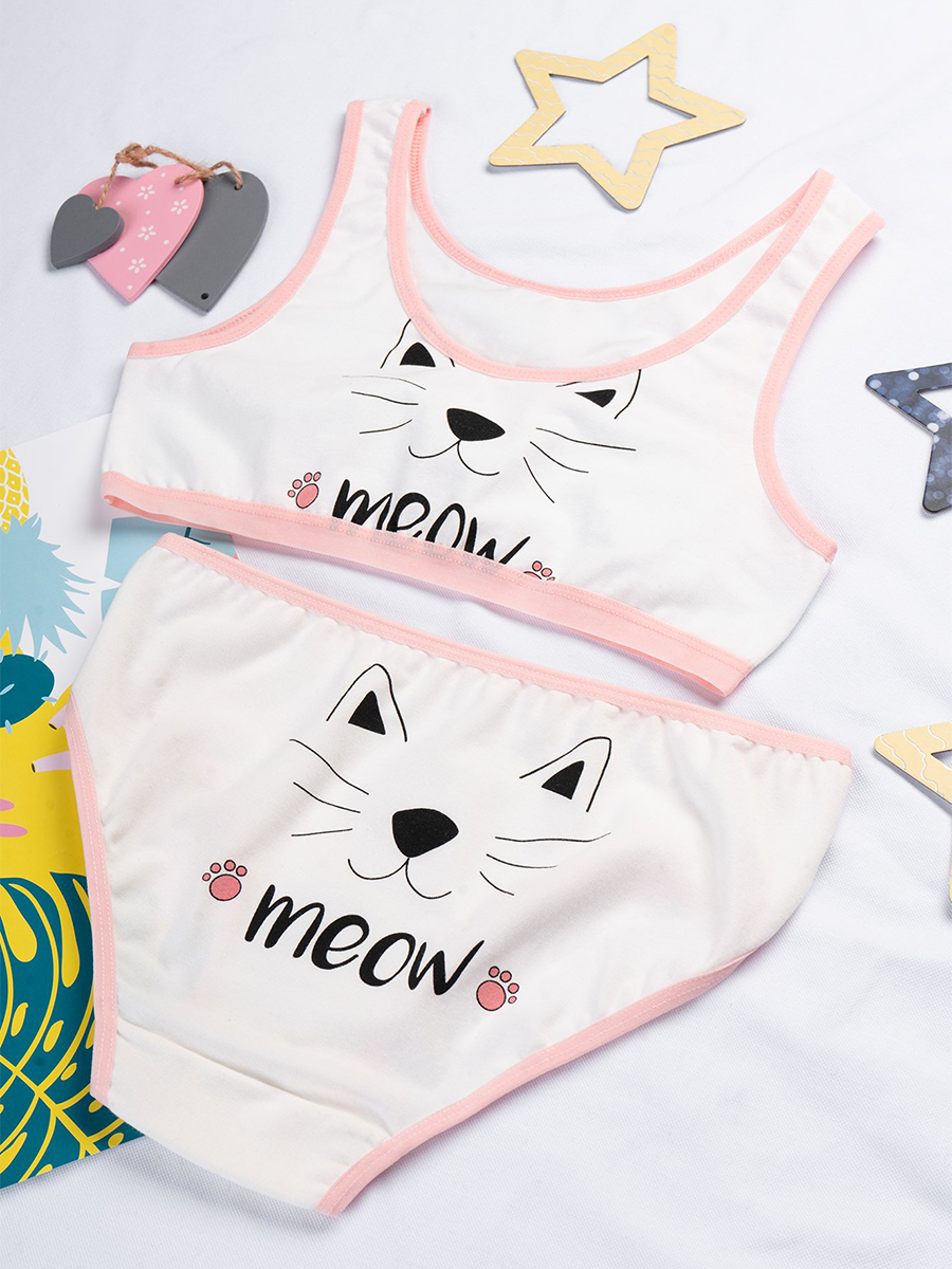 

Комплект нижнего белья Donella DN1671KT, белый,персиковый, 134, Белый;розовый, DN1671KT