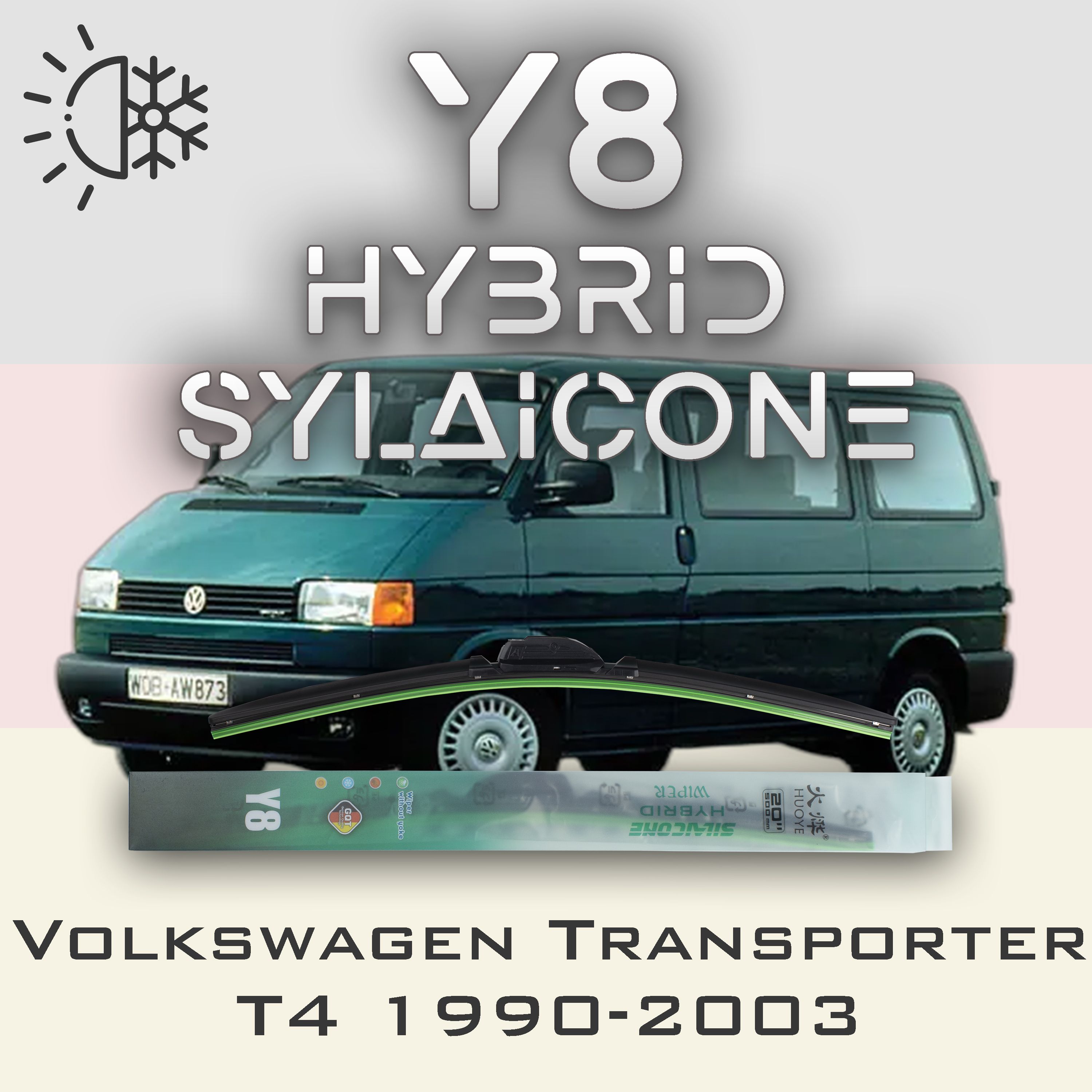

Комплект щеток стеклоочистителя HUOYE Y8-Volkswagen Transporter T4 1990-2003, Y8