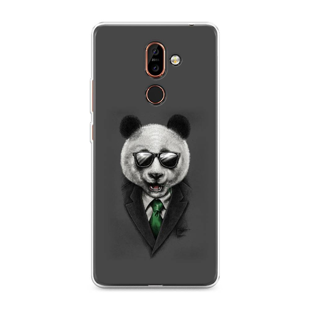 

Чехол Awog на Nokia 7 plus / Нокиа 7 plus "Деловая панда", Серый;зеленый, 121050-10