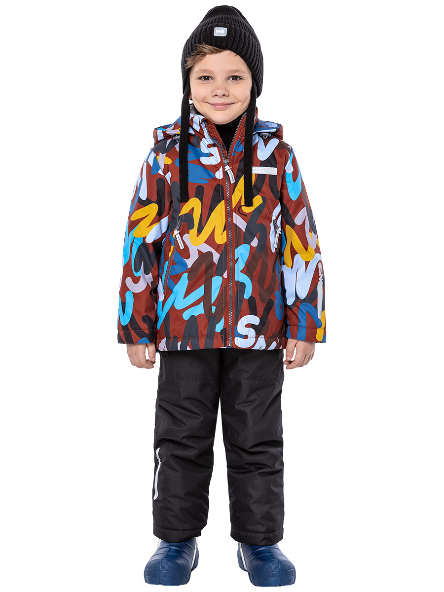 Комплект верхней одежды детский NIKASTYLE 7м0724, коричневый, 110