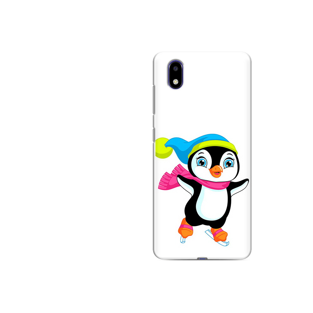 Чехол MyPads Tocco для ZTE Blade A31 Lite пингвин на коньках (PT162823.461.540)