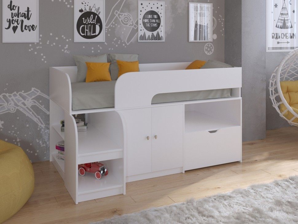 

Кровать-чердак Астра 9/4, белый корпус, Астра 9