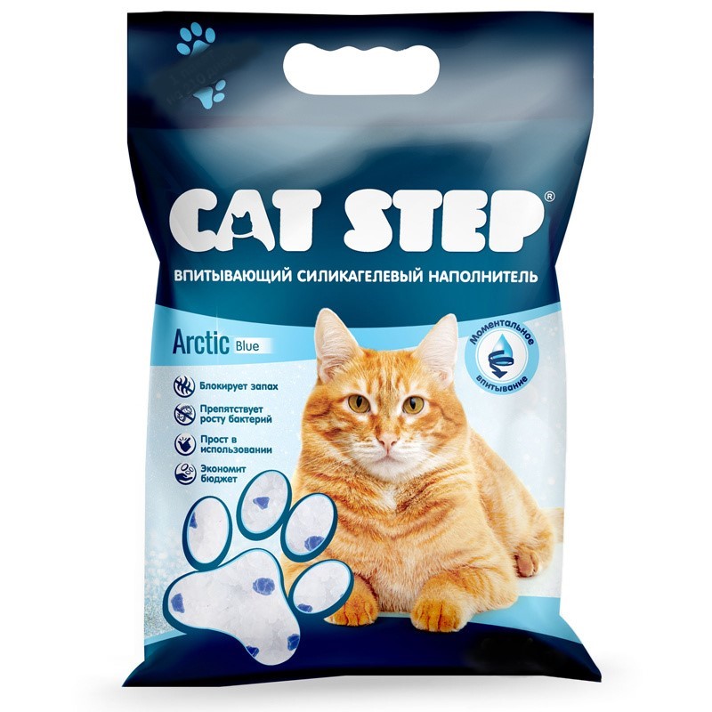 Впитывающий наполнитель Cat Step силикагелевый, 3.8 л