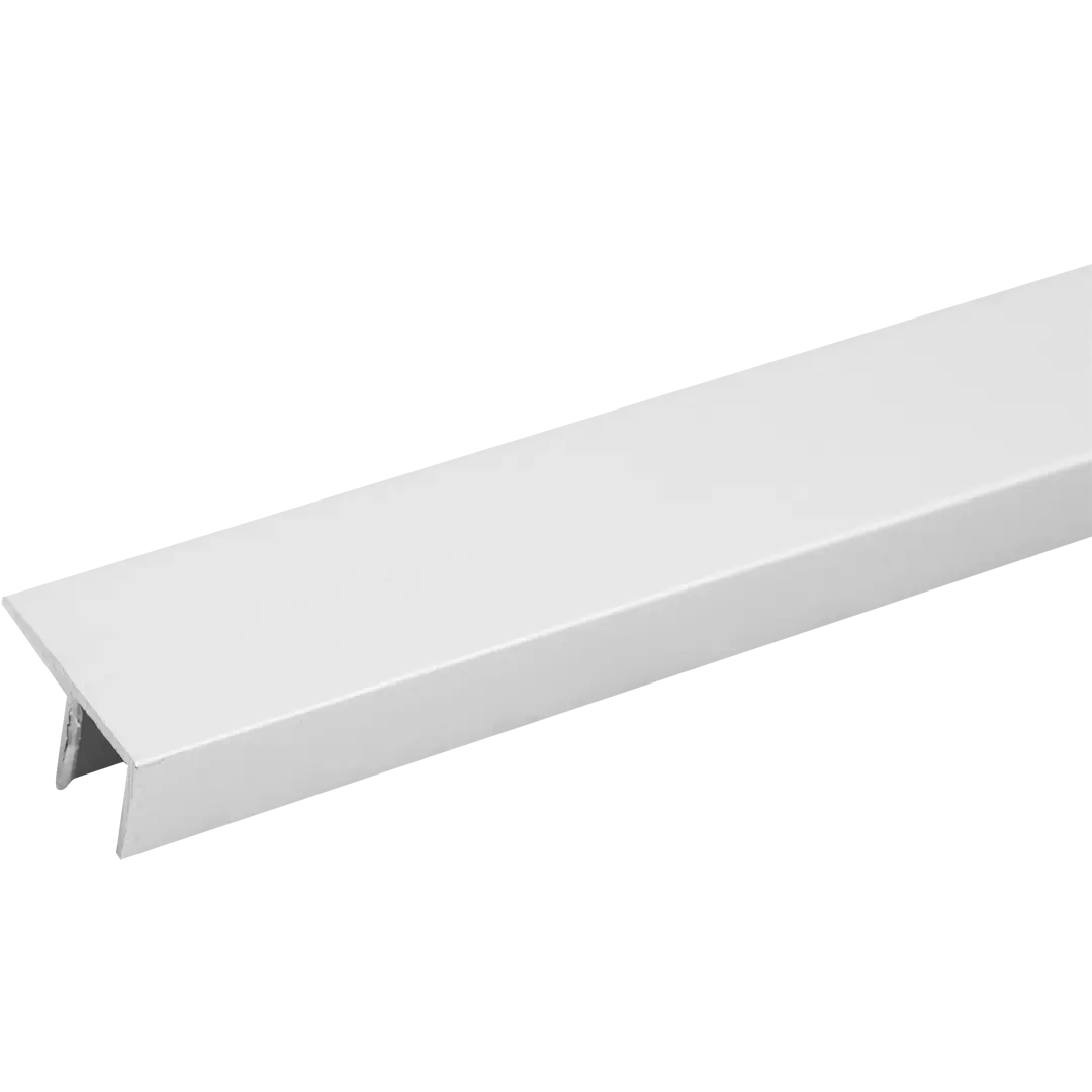 

Планка для стеновой панели угловая F-образная 60x1.8x0.6 см алюминий, Серебристый