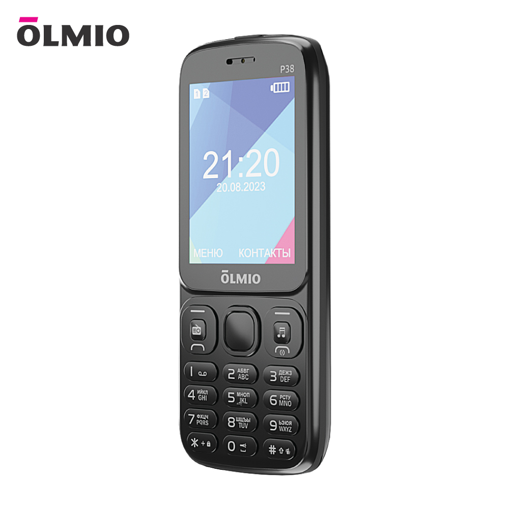 Мобильный телефон Olmio P38 черный (046624)