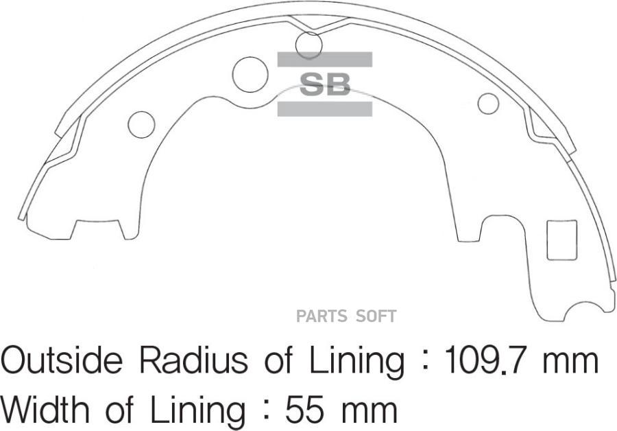 

Тормозные колодки Sangsin brake барабанные SA045, SA045