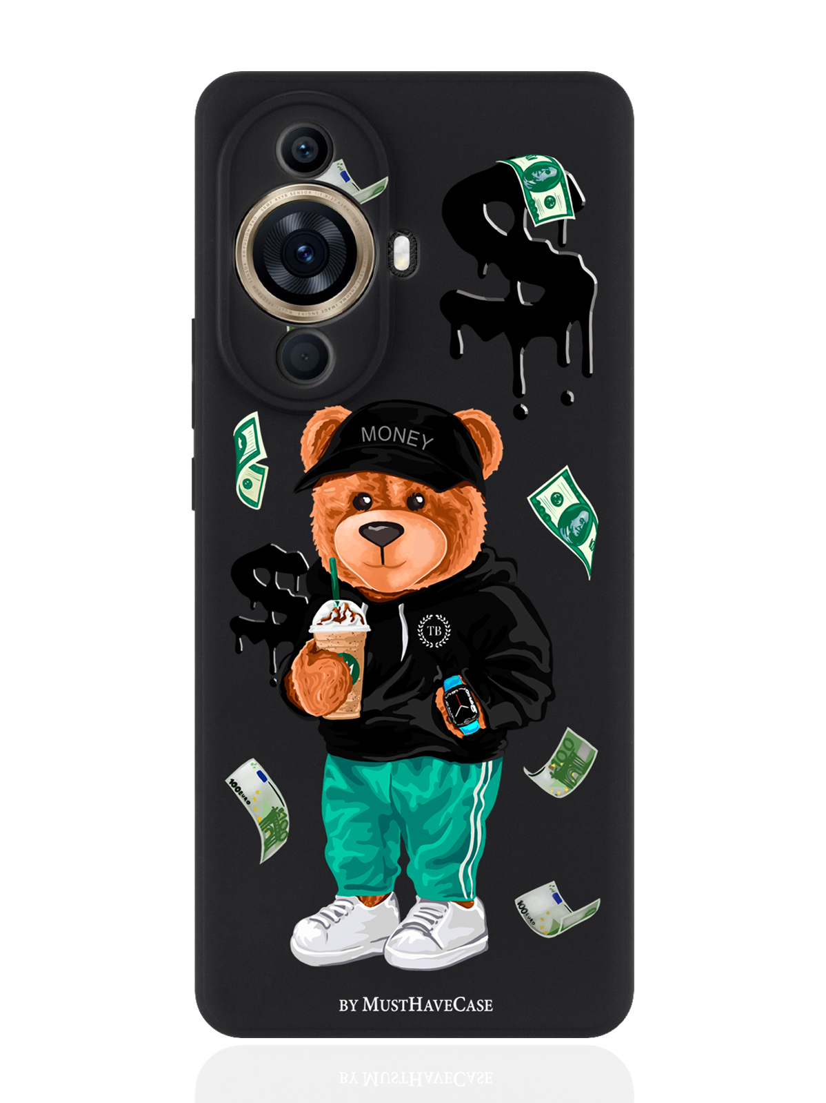 

Чехол для смартфона Huawei Nova 11 Pro черный силиконовый Tony Bear/ Мишка Тони, Черный;зеленый;коричневый, Huawei Nova 11 Pro