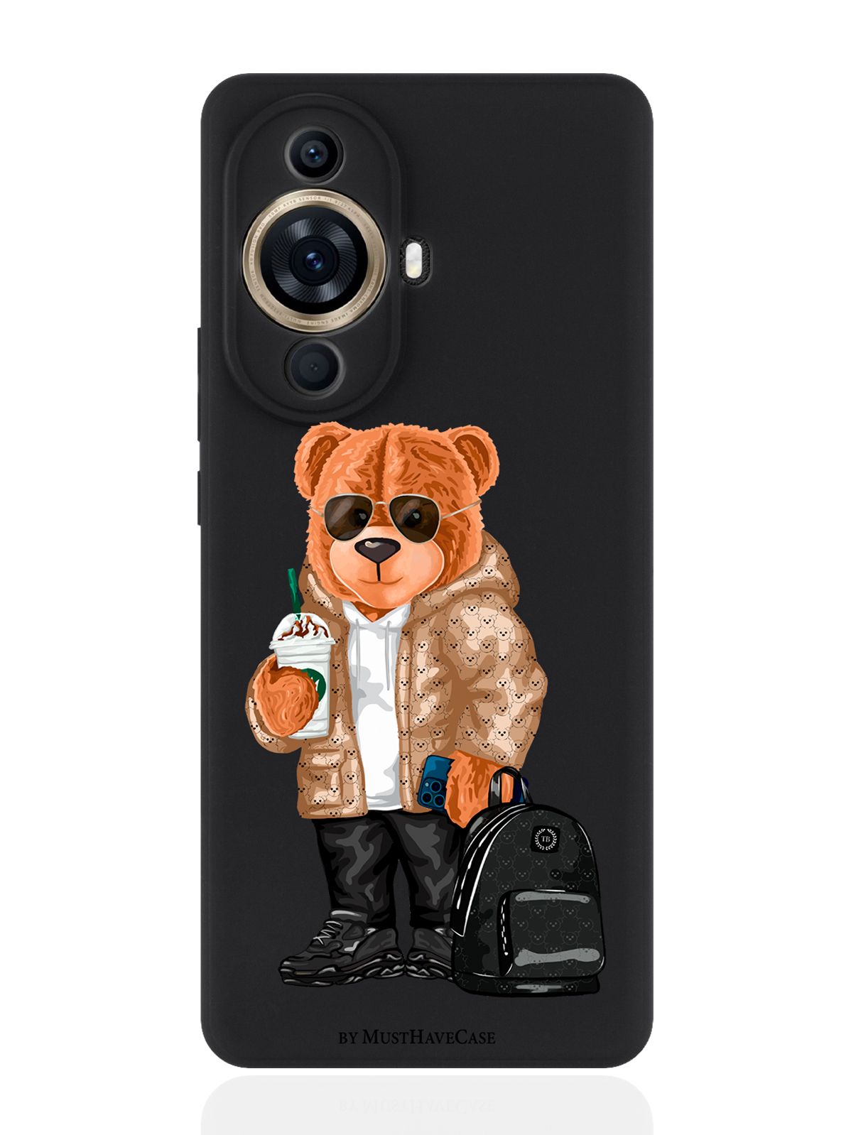 

Чехол для смартфона Huawei Nova 11 Pro черный силиконовый Tony Style в очках, Коричневый;черный;белый, Huawei Nova 11 Pro