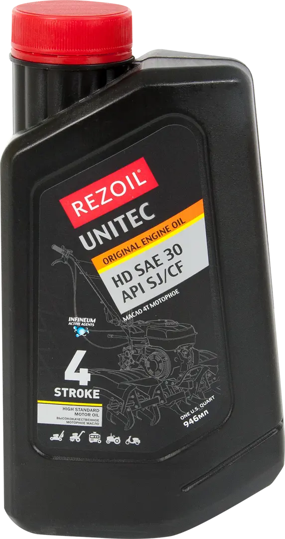 Масло моторное 4Т Rezoil Unitec SAE-30 минеральное 946 мл моторное масло rezoil