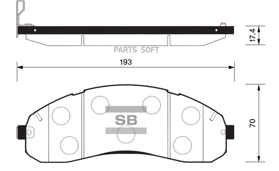 

Тормозные колодки Sangsin brake дисковые SP1148, SP1148