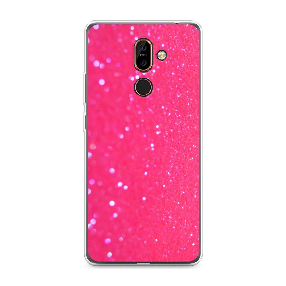 

Чехол Awog "Малиновые блестки рисунок" для Nokia 7 plus