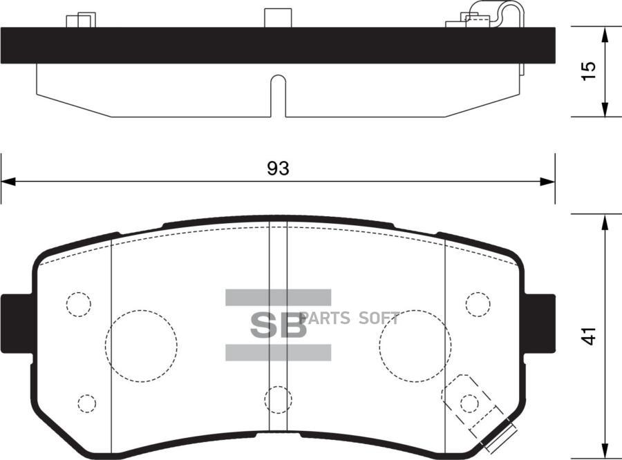

Тормозные колодки Sangsin brake дисковые SP1406, SP1406