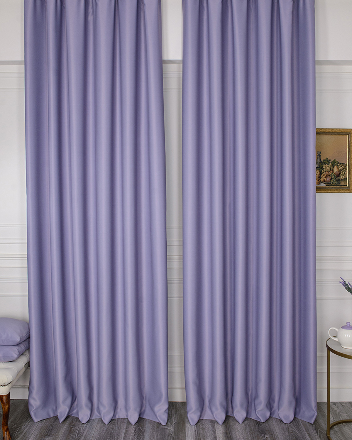 

Штора Блэкаут на люверсах 200х240 Амадео Лавандовый Evrika Home, Амадео люв