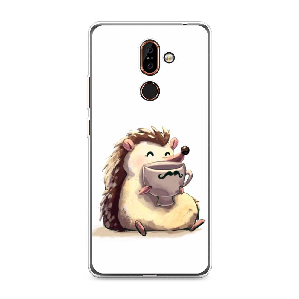 

Чехол Awog на Nokia 7 plus / Нокиа 7 plus "Еж кофеман", Белый;коричневый;бежевый, 121050-10
