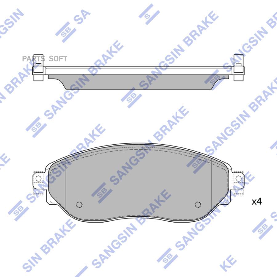 

Тормозные колодки Sangsin brake дисковые SP4262, SP4262