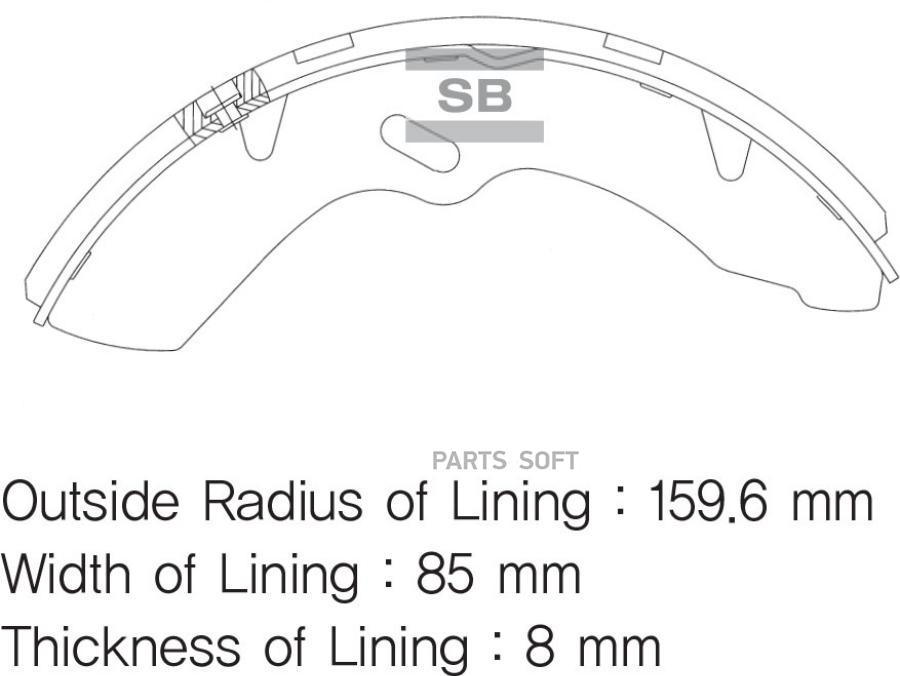 

Тормозные колодки Sangsin brake барабанные SA014, SA014