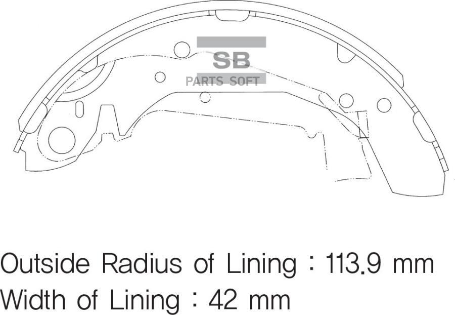 

Тормозные колодки Sangsin brake барабанные SA111, SA111