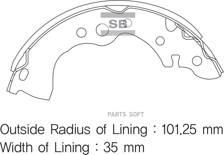 

Тормозные колодки Sangsin brake барабанные SA131, SA131