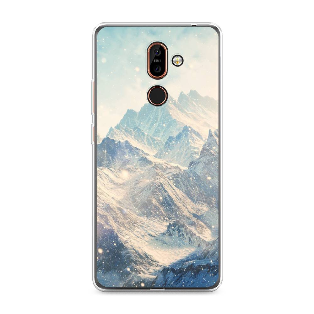 

Чехол Awog на Nokia 7 plus / Нокиа 7 plus "Горы 4", Голубой, 121050-4